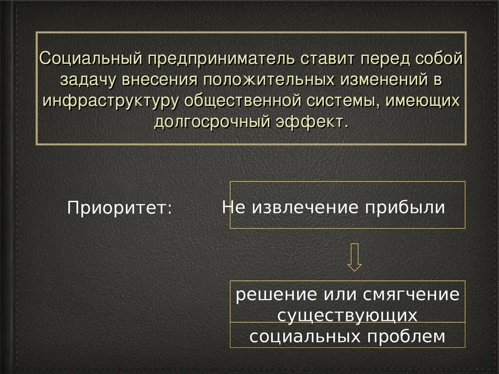 Предприниматель ставит цель