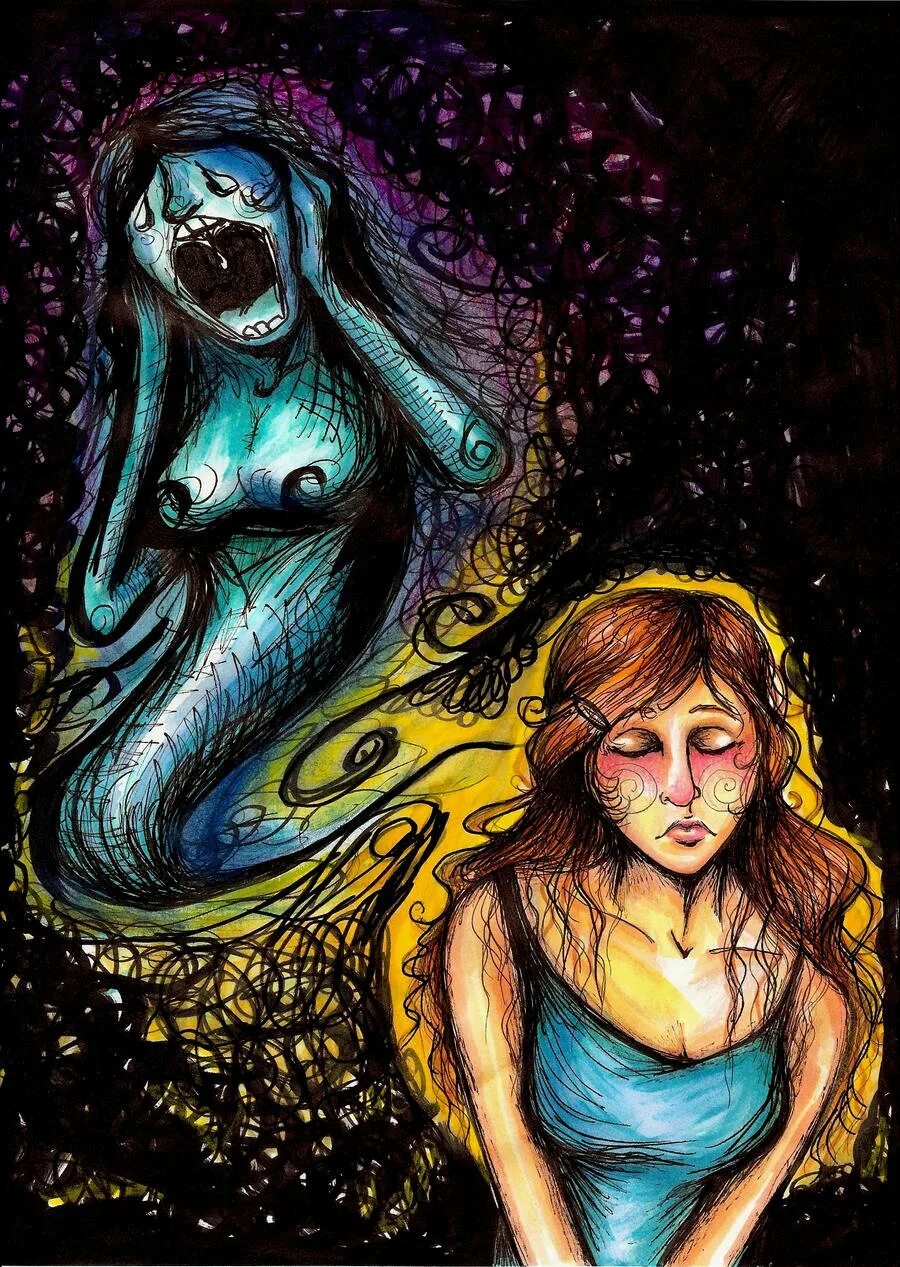 Депрессивная живопись. Беспокойство иллюстрация. Тревожность иллюстрация. Мрачные зарисовки. Тревога абстракция.