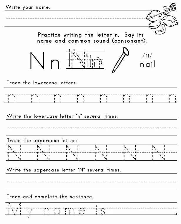 1 write and name the letters