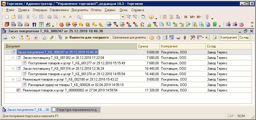 Код подчиненности в сфр. Структура подчиненности документа в 1с. Структура 1с. Структура заказа в 1с. Структура подчиненности в 1с 8.3.