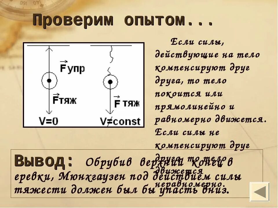 Назовите силы действие которых. Какие силы компенсируют друг друга. силы компенсируются. действие сил скомпенсировано.