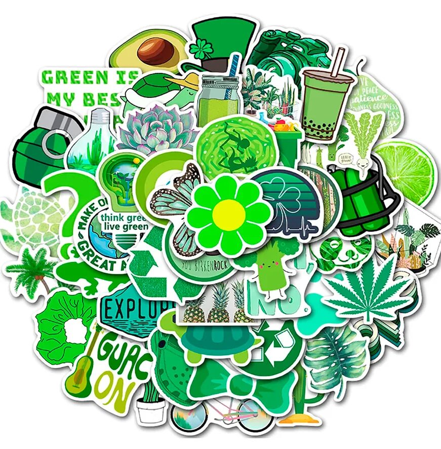 стикер-наклейка. зеленая тема наклейки. зеленая тема. красивые зеленые наклейки. наклейка зеленого цвета.