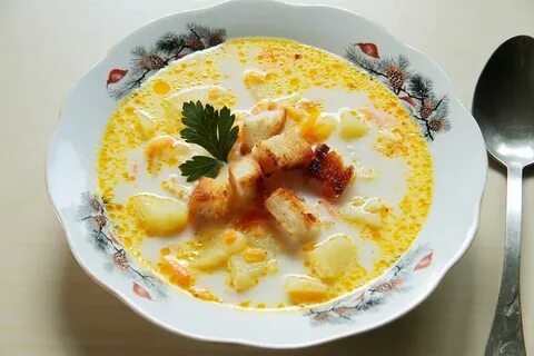 Суп курица плавленый сыр