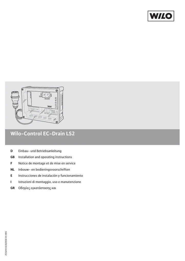 Wilo control. Прибор управления wilo-draincontrol 1  2. схема wilo-control ec-l. wilo 1.1 kw подключение.