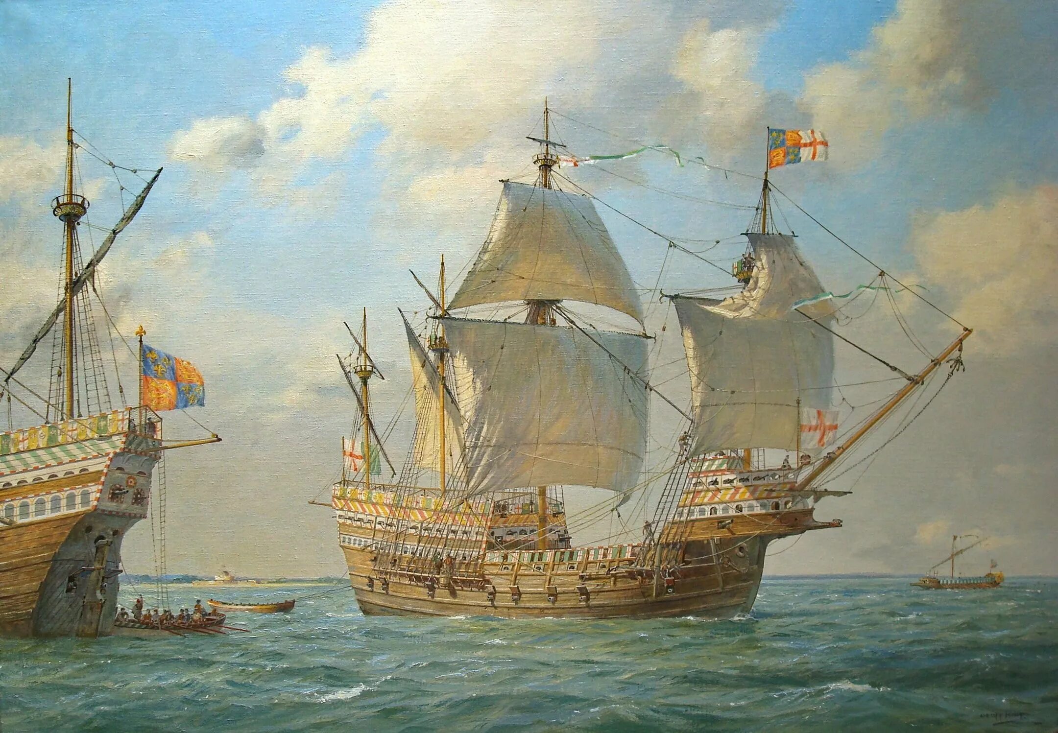 Эпоха парусного флота. Geoff Hunt. Парусные корабли.. Фламандская каракка.