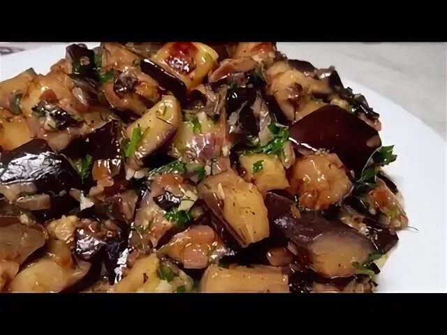 Мясо с грибами и баклажаном