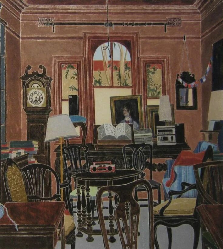 Cressida Campbell. Крессида художник. The Front Room. Art has lots