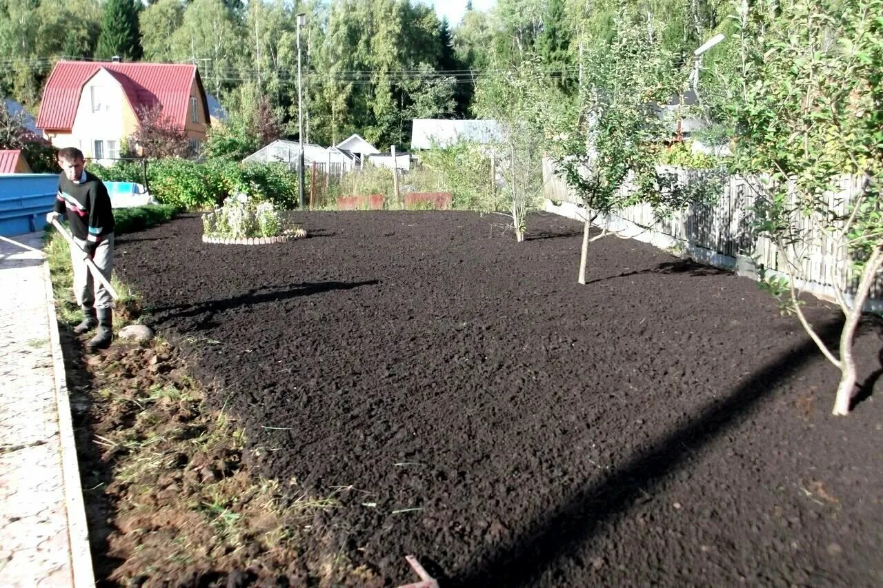 Можно ли подсыпать землю. Чернозем для огорода. Грунт на участке. Грунт для огорода. Перегной для огорода.