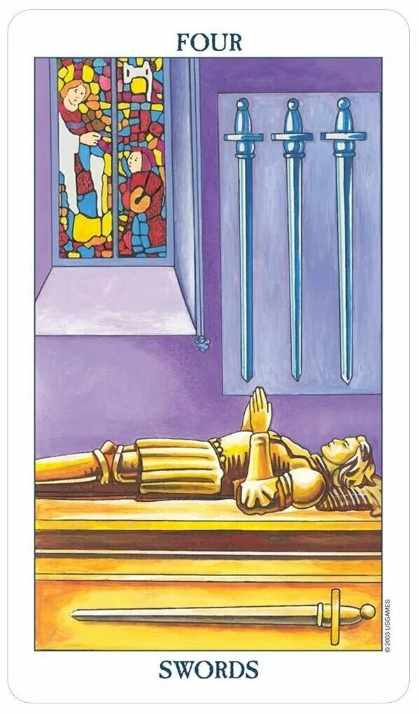 4 мечей и сила. 4 мечей таро. четверка мечей таро райдера уэйта. карта четверка мечей таро райдера уэйта. карта таро четверка мечей.