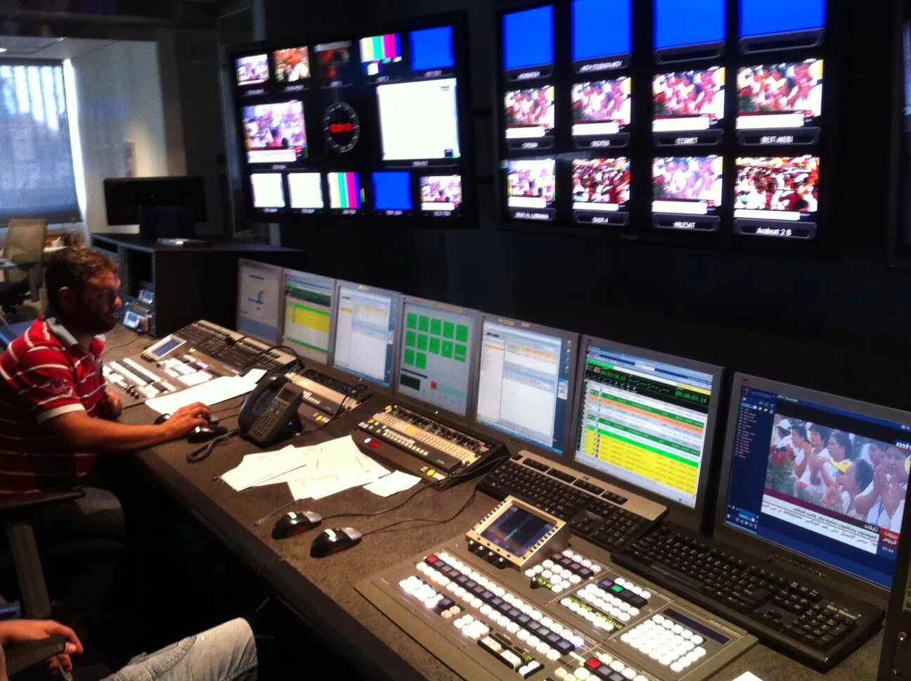 BT Tower TV Master Control Room. Норвежская вещательная Корпорация. Ericsson Master Control Room.