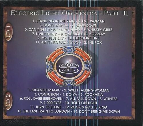 Electric light orchestra part two. Electric light orchestra - the essential: electric light orchestra [2cd] (2011). electric light orchestra elo 2. the gold collection electric light orchestra. electric light orchestra - telephone line.
