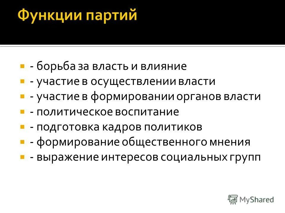 Функция выражения интересов