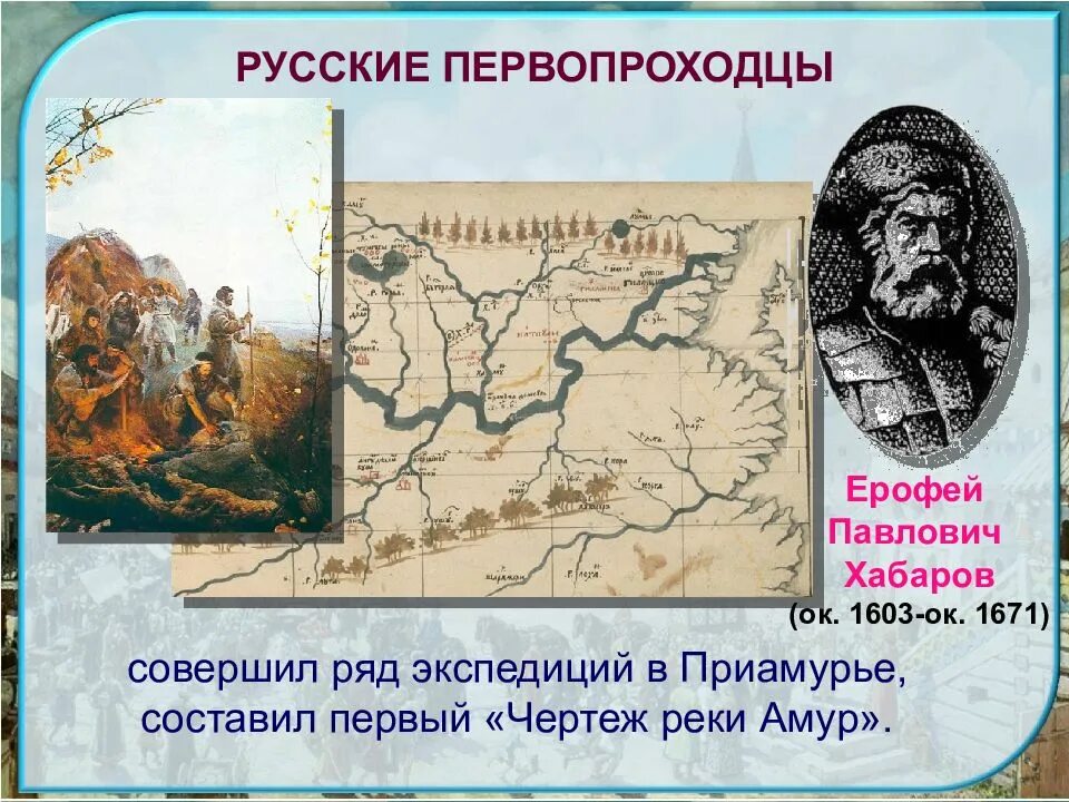 Русские землепроходцы 17 века.
