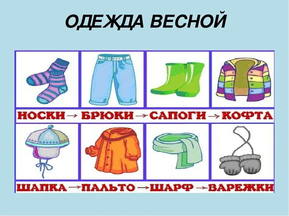 Алгоритм одевания в группе. Весенняя одежда для детского сада. Карточки одежды для детского сада. Карточки одежда для детей для занятий. Одежда весны для дошкольников.