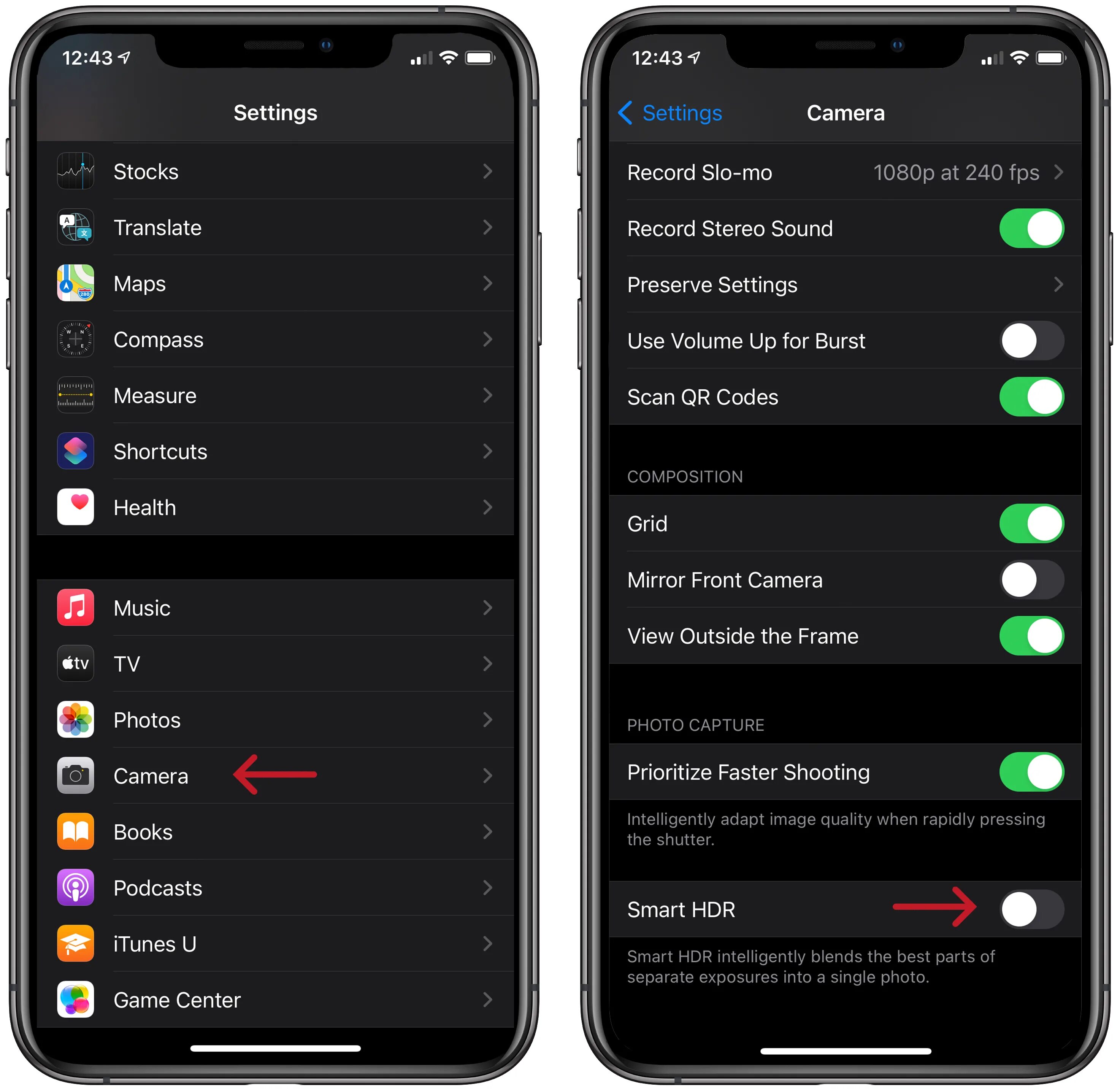 Как настроить камеру айфон 13 про макс. Iphone 12 pro max интерфейс. smart hdr iphone. интерфейс настроек iphone. настройки камеры айфон.