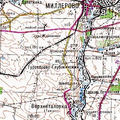 карта миллерово