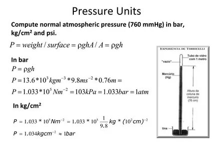 Bar pressure