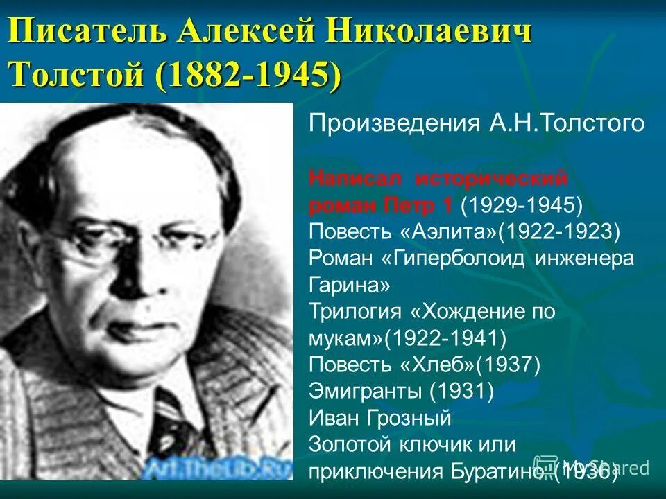 Портрет Алексея Николаевича Толстого.