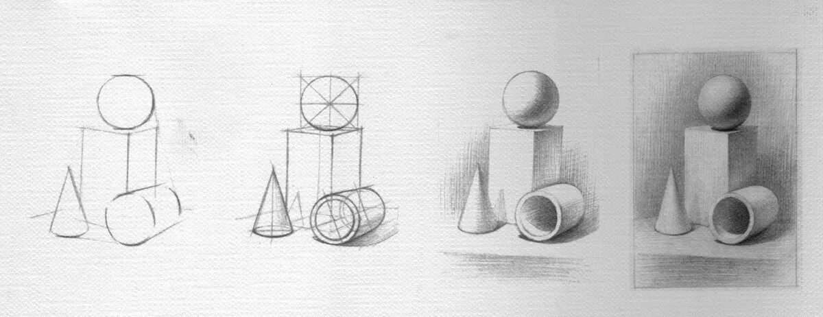 Штриховка геометрических фигур. Выразительность формы предметов. Куб призма пирамида конус цилиндр шар. Выразительность формы предметов. Геометрические фигуры с тенью.
