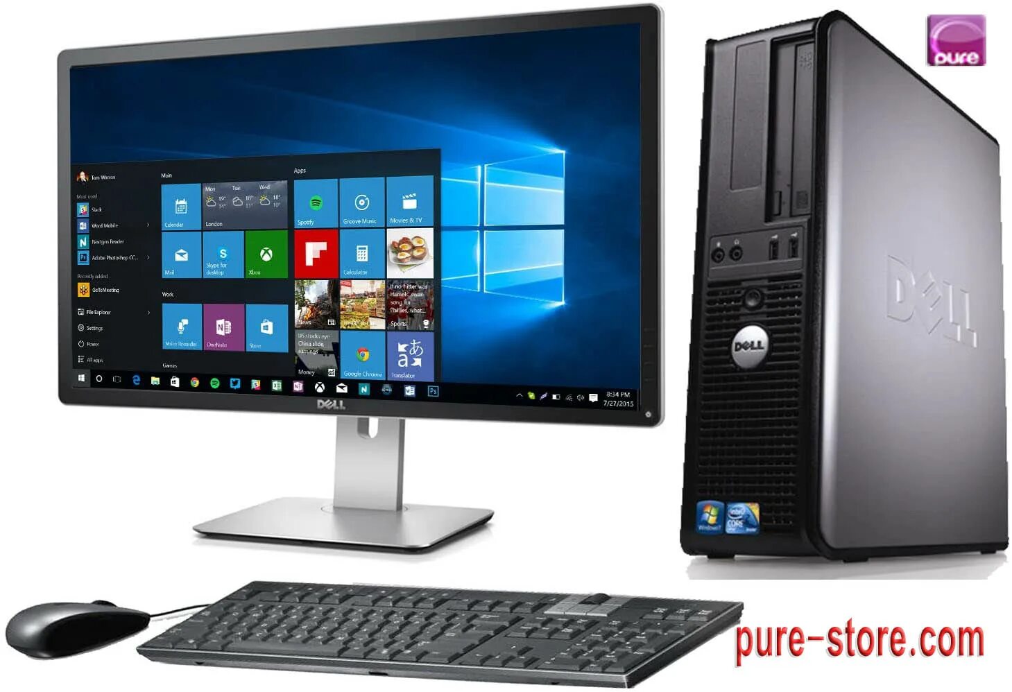 Windows на персональном компьютере. Dell optiplex 5480. компьютер dell windows 10. компьютер dell windows 7. dell optiplex monitor.