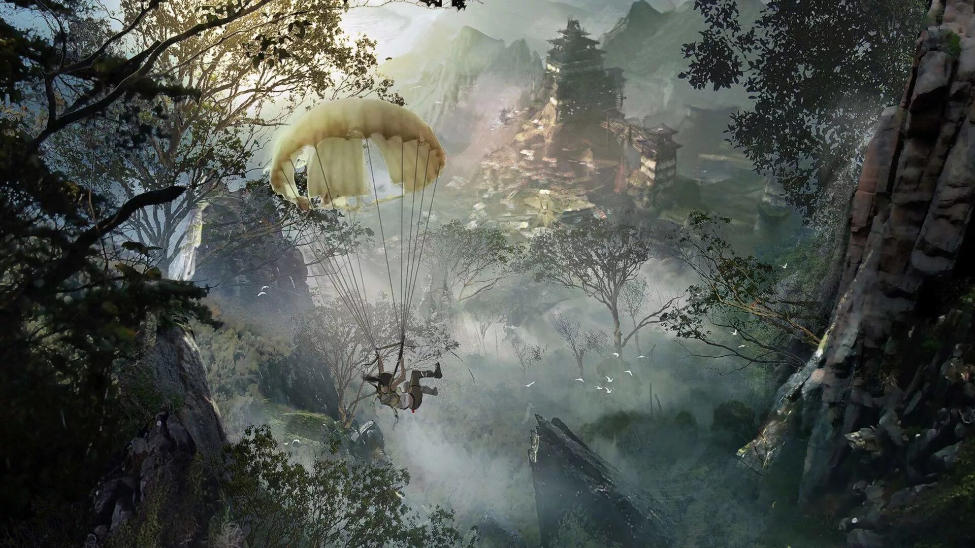 Lara croft island. Tomb Raider Яматай. Tomb Raider 2013 Concept Art. Пейзажи томб Райдер Яматай.