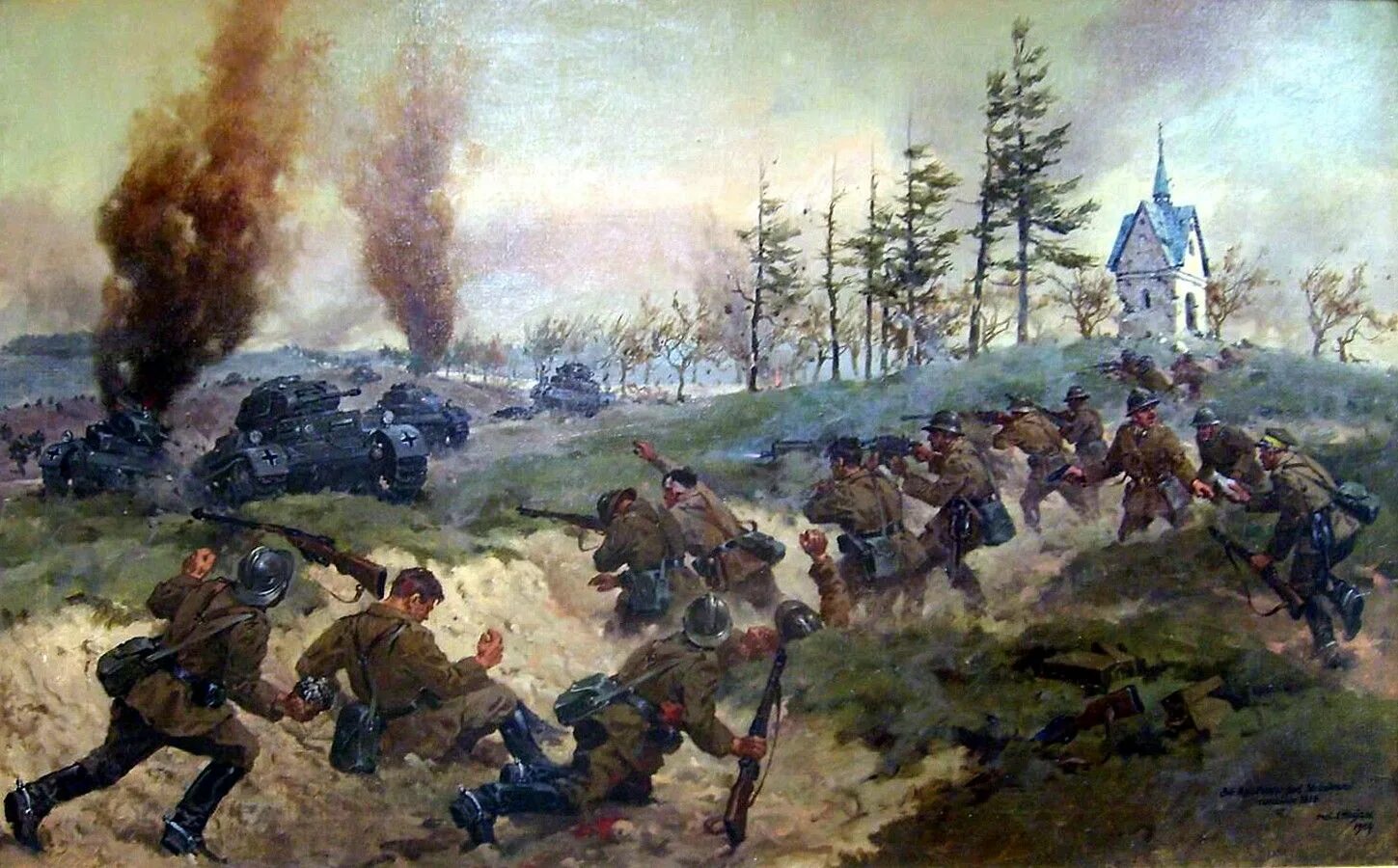 Вторая мировая битва под. Ежи коссак битва под кутно. польская кавалерия 1939 арт. ежи коссак . битва под кутно. 1939. ежи коссак, картина &quot;битва под кутно&quot;.