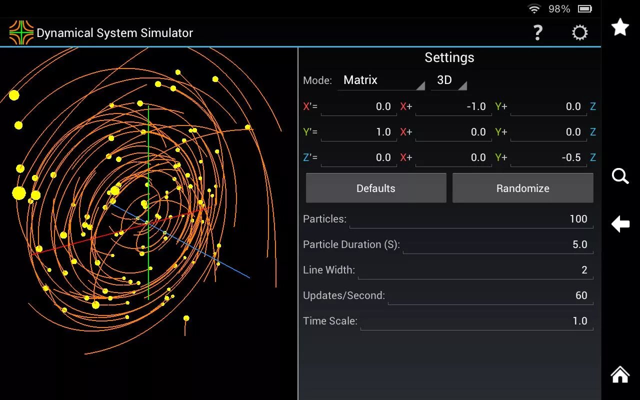 Simulation system. Симулятор солнечной системы на андроид. Dynamical. Меню системы симулятор. Particle System update модуль.