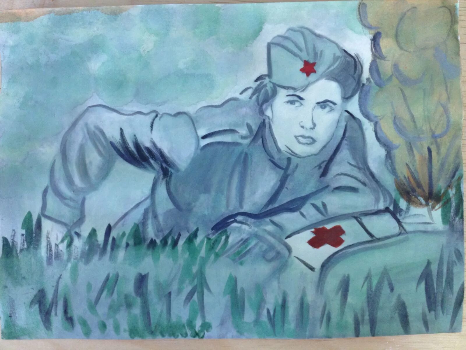Медсестры защитники отечества. Рисунок. Рисунок на патриотическую тему.