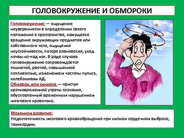 Теряю сознание головокружение