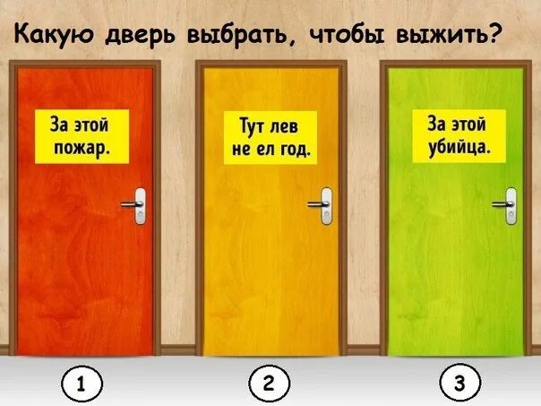 Какую дверь вы выбираете. Какую дверь выбрать загадка. Какие двери выбрать. Загадки на выбор двери.