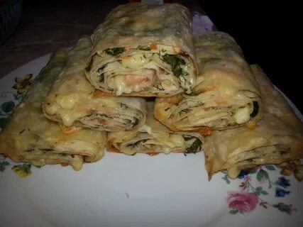 Лаваш с овощами в духовке