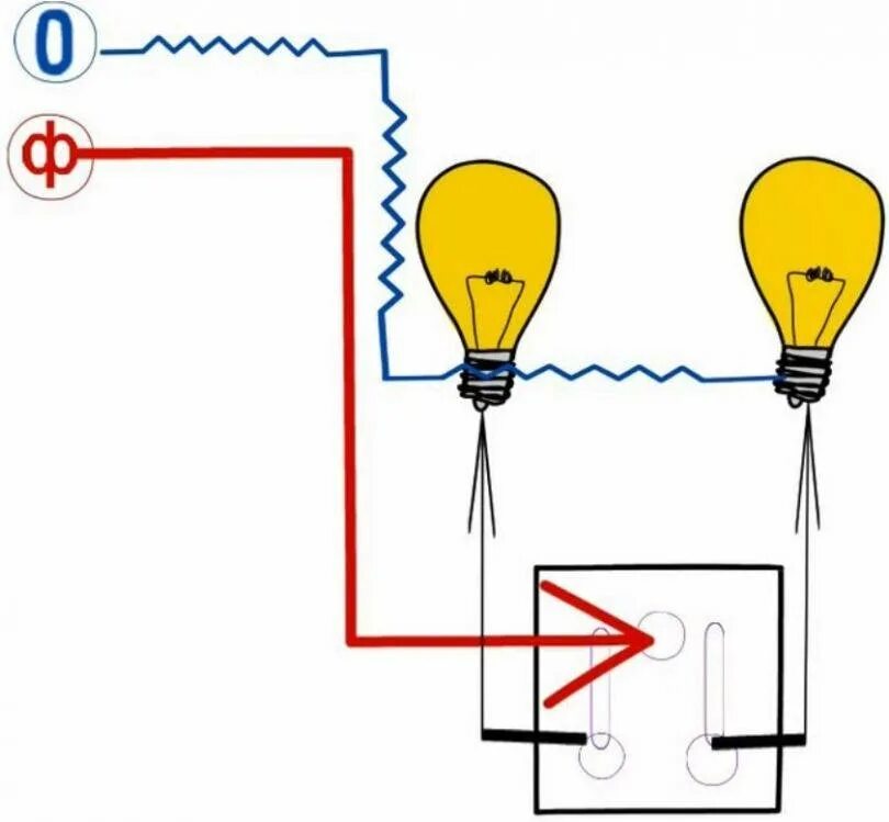 Включи свет 1 свет 2. Схема подсоединения двойного выключателя на 2 лампочки. Схема включения двойного выключателя на две лампочки. Схема подключения двухклавишного выключателя на 2 лампочки. Схема подключения двойного переключателя на 2 лампочки.