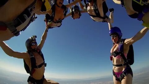 Naked skydiving video