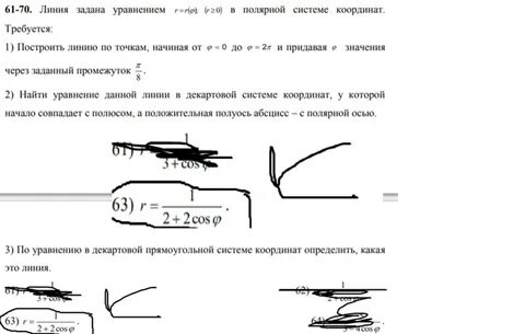 Линия задана в полярной системе координат
