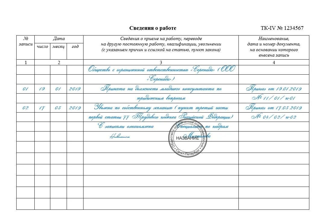 Заполнение трудовой книжки в 2024 году. Заполнение трудовой книжки образец. Пример заполнения трудовой книжки. Пример заполнения трудовой книги. Правило заполнения трудовой книжки образец.