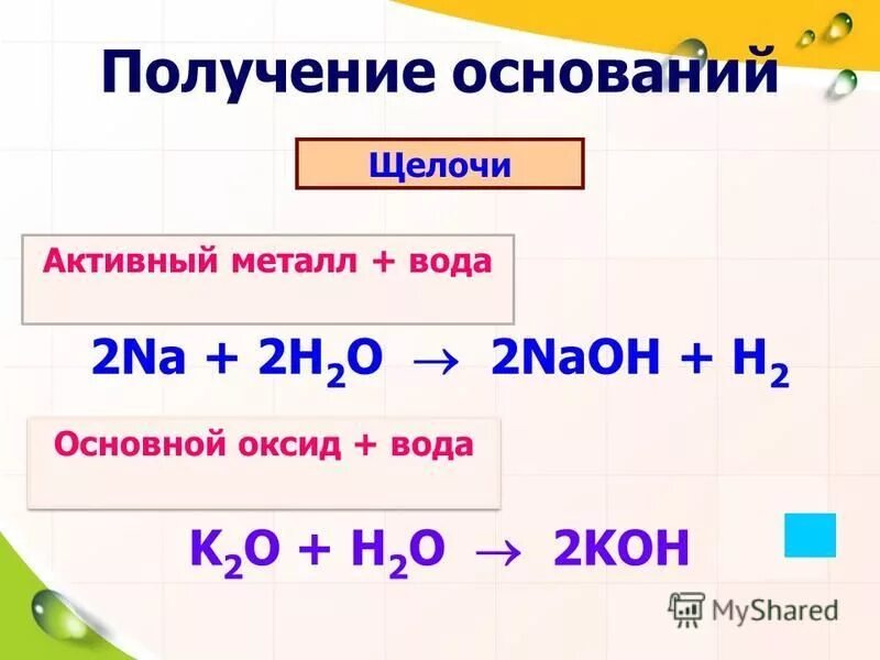 Чтобы получить основание нужно