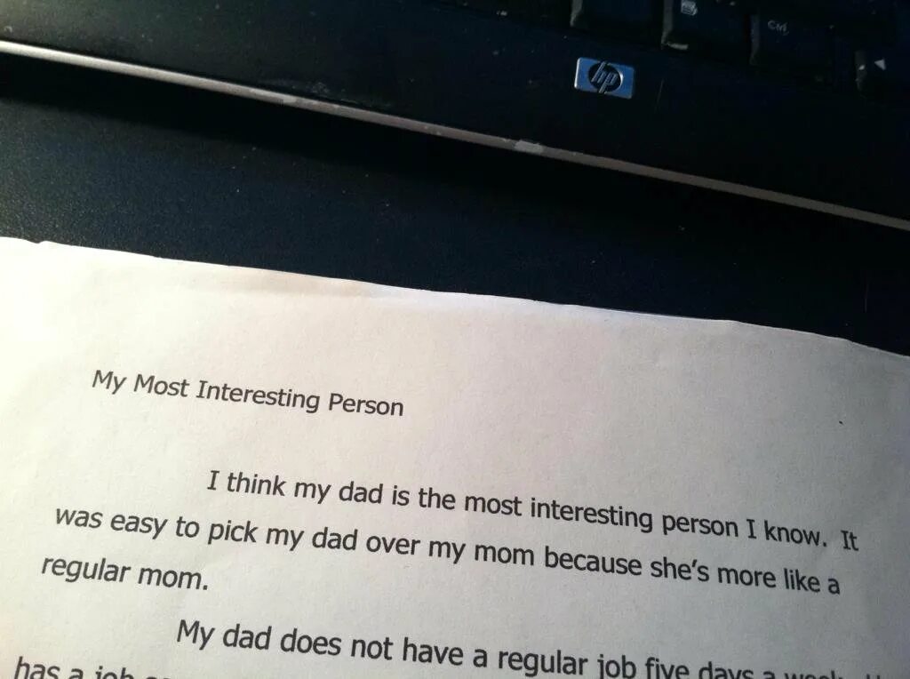 Does this person know you. Does your dad like.