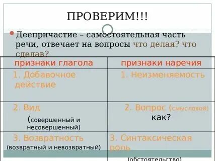 Глагол есть в деепричастие