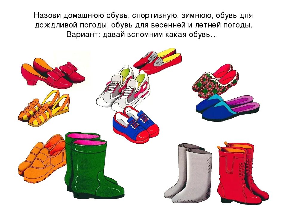 Обувь для детей дошкольного возраста. Обувь задания для детей. Летняя одежда и обувь для дошкольников. Лексическая тема обувь. Обувь окружающий мир