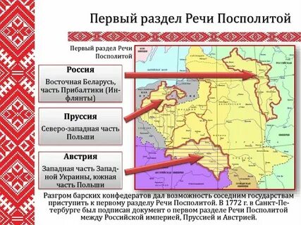 В результате разделов речи