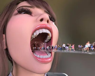 Giantess mouth play - Porn comic, Rule 34 comic, Cartoon porn comic - dadsonporn