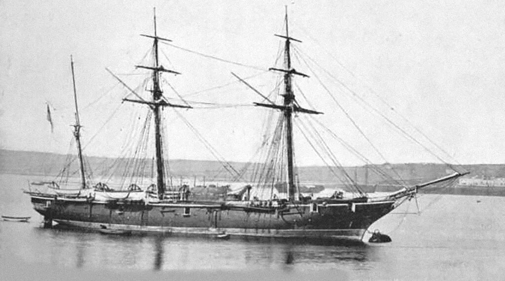 Винтовой пароход. HMS Vanguard 1870. Парусно-винтовой Корвет Витязь. HMS Rosario (1860).