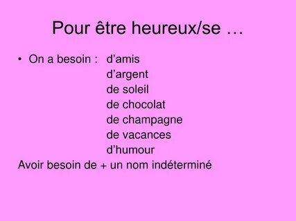 Pour etre