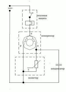 Схема подключения реле компрессора