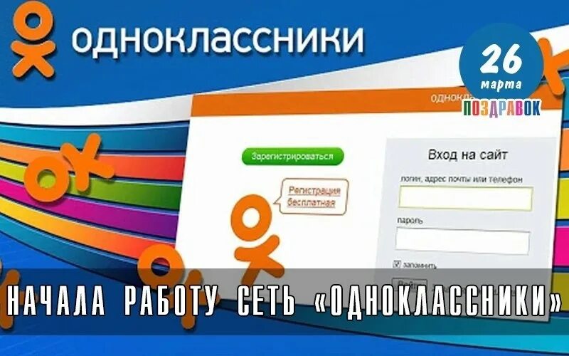 Сеть Одноклассники. Приветствие одноклассникам в группе. Время 1 одноклассники