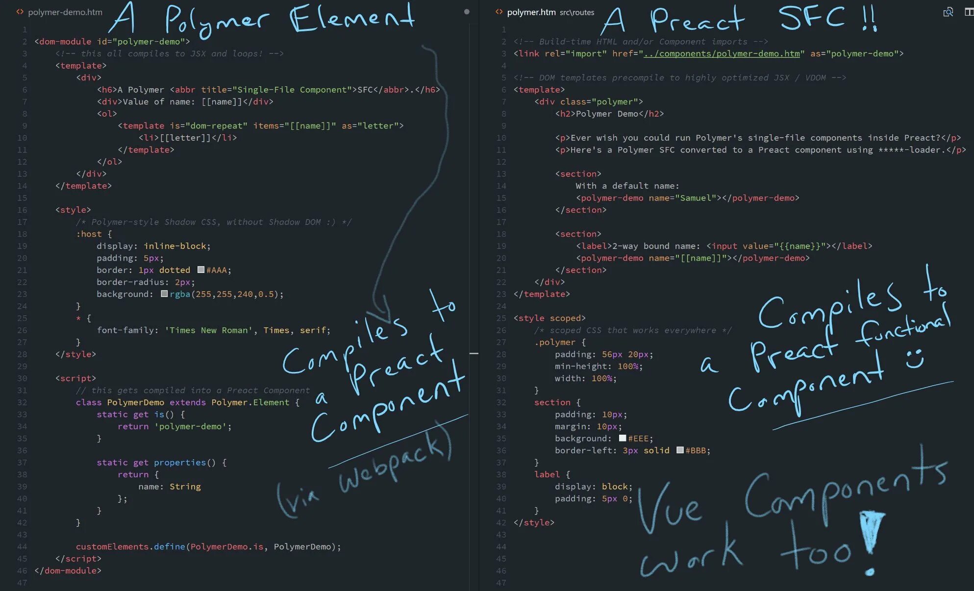 Demo style. Vue Single file components. Link Import JSX. Px+2=56 px. Section b Demo 2.