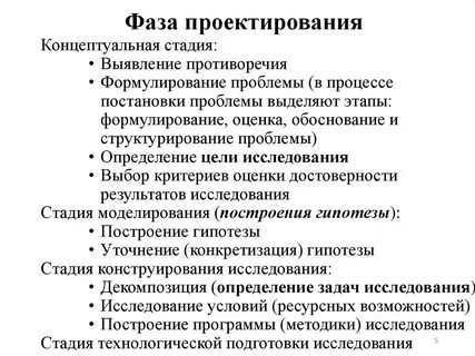 Методы исследования и ее этапы