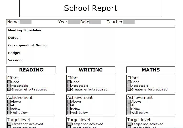 School report