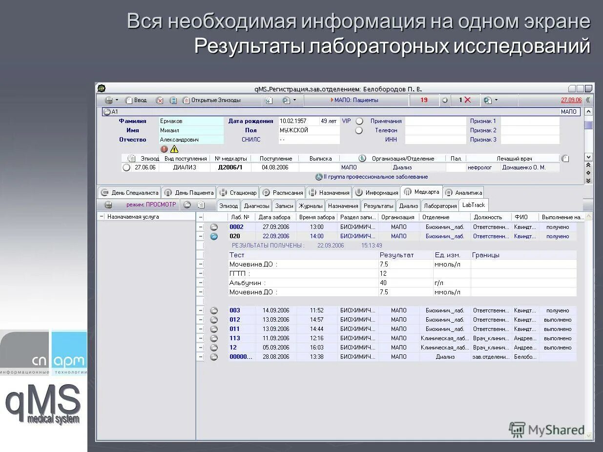 Арм время. СП.АРМ. Медицинская информационная система QMS. Автоматизированное рабочее место. СП.АРМ СПБ.