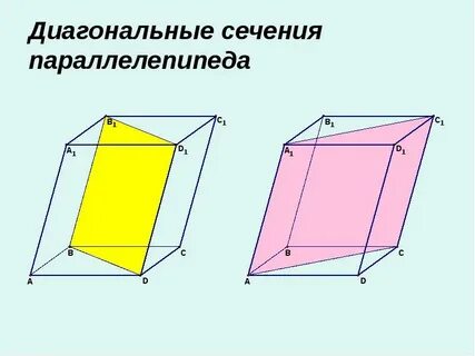 Диагональные сечения призмы меньшее